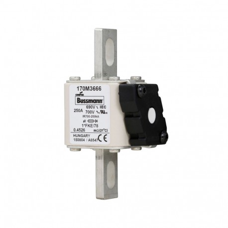 Eaton-moeller FUSE 250A 690V 1*FKE/78 AR UC EATON ELECTRIC Fuse-link, high speed, 250 A, AC 690 V, compact size 1..