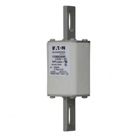 Eaton-moeller FUSE 80A 1250V 1*FU/115 AR CU EATON ELECTRIC Fuse-link, high speed, 80 A, AC 1250 V, compact size 1..