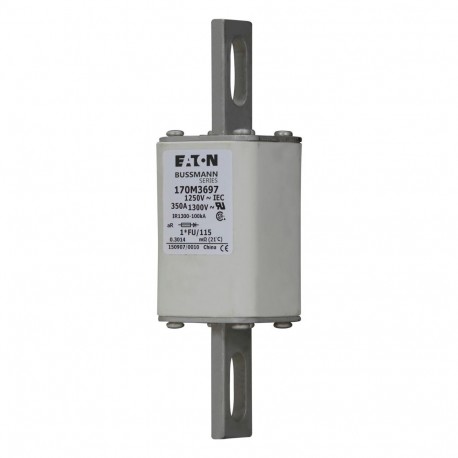 Eaton-moeller FUSE 350A 1250V 1*FU/115 AR CU EATON ELECTRIC Fuse-link, high speed, 350 A, AC 1250 V, compact size..