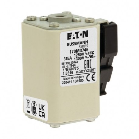 Eaton-moeller FUSE 315A 1250V 1*FKE/115AR CU EATON ELECTRIC Fuse-link, high speed, 315 A, AC 1250 V, compact size..