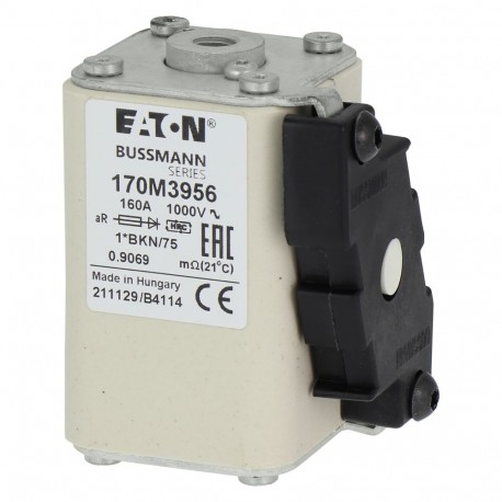 Eaton-moeller FUSE 160A 1000V 1*BKN/75 AR EATON ELECTRIC Fuse-link, high speed, 160 A, AC 1000 V, compact size 1,..