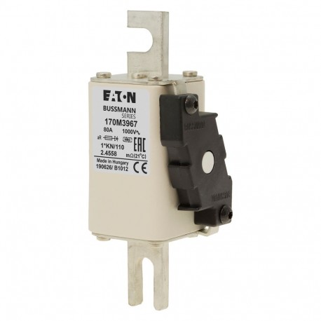 Eaton-moeller FUSE 80A 1000V 1*KN/110 AR EATON ELECTRIC Fuse-link, high speed, 80 A, AC 1000 V, compact DIN 1, 43..