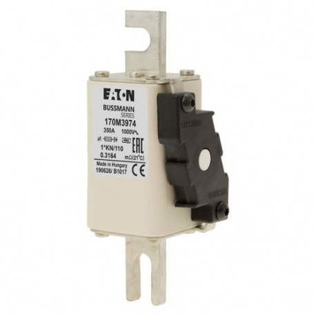 Eaton-moeller FUSE 350A 1000V 1*KN/110 AR EATON ELECTRIC Fuse-link, high speed, 350 A, AC 1000 V, compact DIN 1, ..