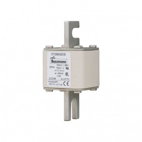 Eaton-moeller FUSE 250A 690V 1/80 AR UC EATON ELECTRIC Fuse-link, high speed, 250 A, AC 690 V, DIN 1, 53 x 53 x 1..