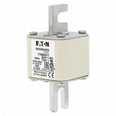 Eaton-moeller FUSE 350A 690V 1/80 AR UC EATON ELECTRIC Fuse-link, high speed, 350 A, AC 690 V, DIN 1, 53 x 53 x 1..
