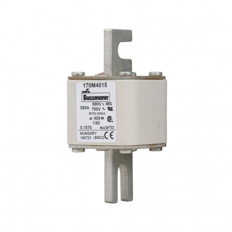 Eaton-moeller FUSE 550A 690V 1/80 AR UC EATON ELECTRIC Fuse-link, high speed, 550 A, AC 690 V, DIN 1, 53 x 53 x 1..