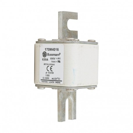 Eaton-moeller FUSE 630A 690V 1/80 AR UC EATON ELECTRIC Fuse-link, high speed, 630 A, AC 690 V, DIN 1, 53 x 53 x 1..