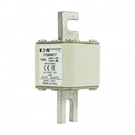 Eaton-moeller FUSE 700A 690V 1/80 AR UC EATON ELECTRIC Fuse-link, high speed, 700 A, AC 690 V, DIN 1, 53 x 53 x 1..