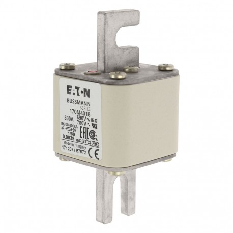 Eaton-moeller FUSE 800A 690V 1/80 AR UC EATON ELECTRIC Fuse-link, high speed, 800 A, AC 690 V, DIN 1, 53 x 53 x 1..