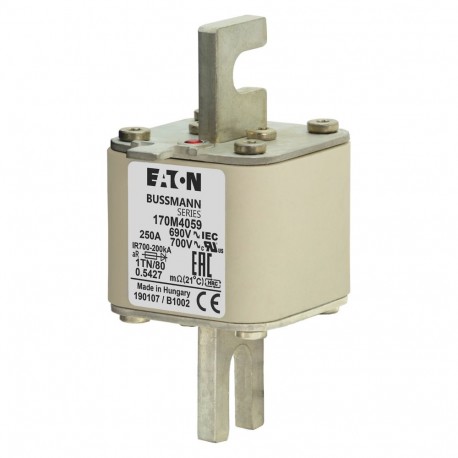 Eaton-moeller FUSE 250A 690V 1TN/80 AR UC EATON ELECTRIC Fuse-link, high speed, 250 A, AC 690 V, DIN 1, 53 x 66 x..