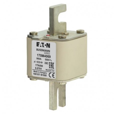 Eaton-moeller FUSE 900A 550V 1TN/80 AR EATON ELECTRIC Fuse-link, high speed, 900 A, AC 690 V, DIN 1, 53 x 66 x 10..