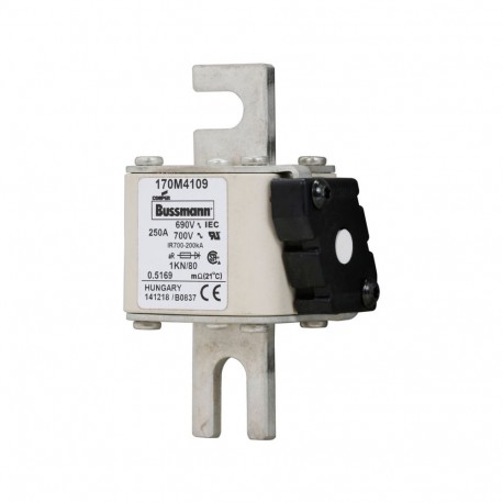 Eaton-moeller FUSE 250A 690V 1KN/80 AR UC EATON ELECTRIC Fuse-link, high speed, 250 A, AC 690 V, DIN 1, 53 x 69 x..