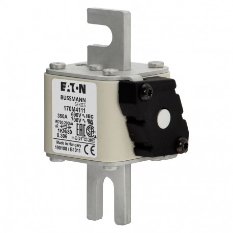 Eaton-moeller FUSE 350A 690V 1KN/80 AR UC EATON ELECTRIC Fuse-link, high speed, 350 A, AC 690 V, DIN 1, 53 x 69 x..