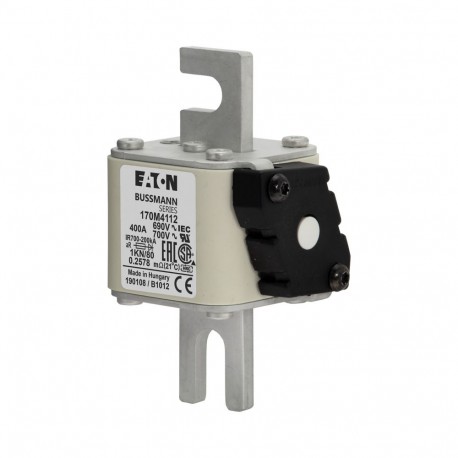 Eaton-moeller FUSE 400A 690V 1KN/80 AR UC EATON ELECTRIC Fuse-link, high speed, 400 A, AC 690 V, DIN 1, 53 x 69 x..