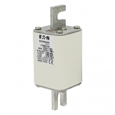 Eaton-moeller FUSE 450A 1250V 1/110 AR CU EATON ELECTRIC Fuse-link, high speed, 450 A, AC 1250 V, size 1, 53 x 66..