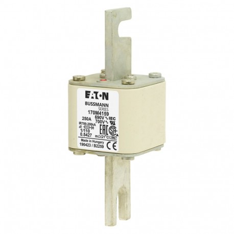 Eaton-moeller FUSE 250A 690V 1/110 AR UC EATON ELECTRIC Fuse-link, high speed, 250 A, AC 690 V, DIN 1, 53 x 66 x ..