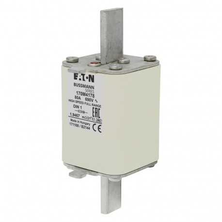 Eaton-moeller FUSE 80A 690V DIN 1 GR EATON ELECTRIC Fuse-link, high speed, 32 A, AC 690 V, DIN 000, 21 x 40 x 100..