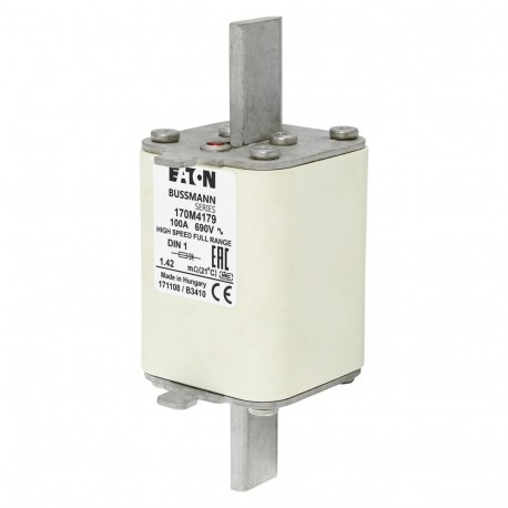 Eaton-moeller FUSE 100A 690V DIN 1 GR EATON ELECTRIC cartridge fuse, ultra rapid, 100a, AC 690 V, 1 DIN, 52 x 66 ..