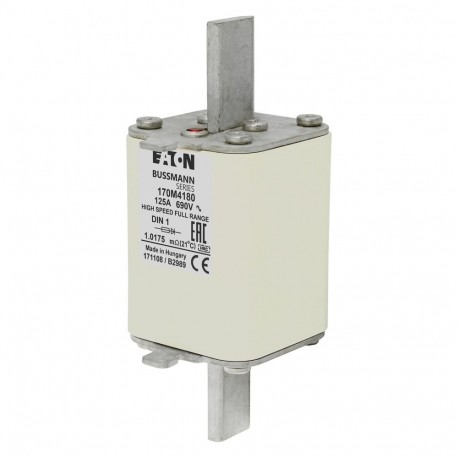 Eaton-moeller FUSE 125A 690V DIN 1 GR EATON ELECTRIC cartridge fuse, ultra rapid, 125 A, AC 690 V, 1 DIN, 52 x 66..