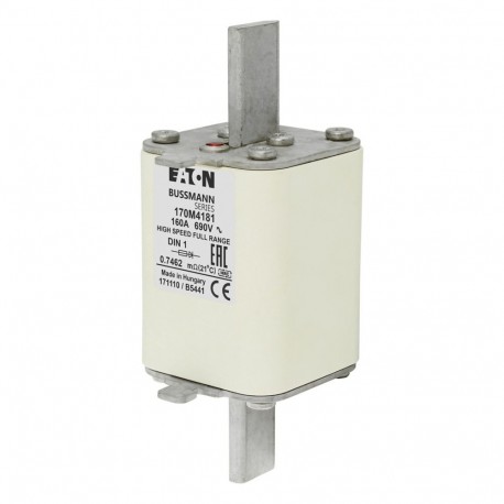 Eaton-moeller FUSE 160A 690V DIN 1 GR EATON ELECTRIC cartridge fuse, ultra rapid, 160 A, AC 690 V, 1 DIN, 52 x 66..