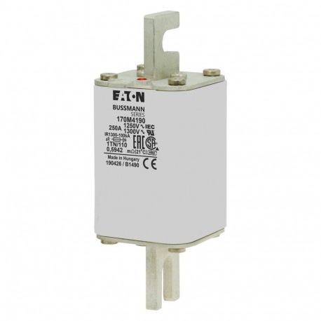 Eaton-moeller FUSE 250A 1250V 1TN/110 AR CU EATON ELECTRIC Fuse-link, high speed, 250 A, AC 1250 V, size 1, 53 x ..
