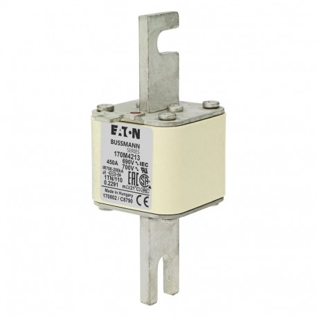 Eaton-moeller FUSE 450A 690V 1TN/110 AR UC EATON ELECTRIC Fuse-link, high speed, 450 A, AC 690 V, DIN 1, 53 x 66 ..