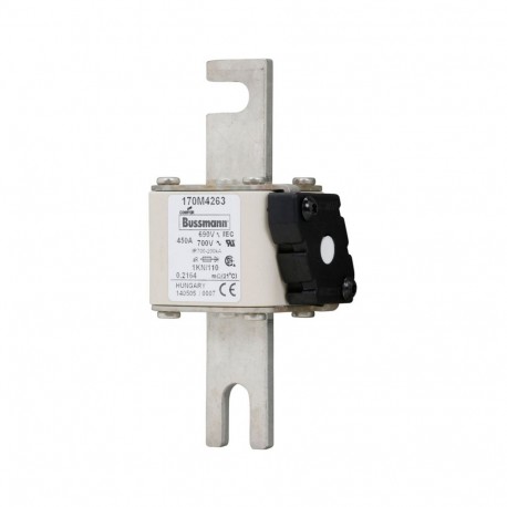 Eaton-moeller FUSE 450A 690V 1KN/110 AR UC EATON ELECTRIC Fuse-link, high speed, 450 A, AC 690 V, DIN 1, 53 x 69 ..