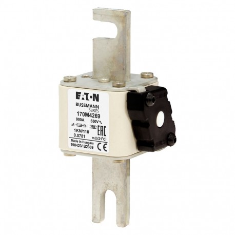 Eaton-moeller FUSE 900A 550V 1KN/110 AR EATON ELECTRIC Fuse-link, high speed, 900 A, AC 690 V, DIN 1, 53 x 69 x 1..