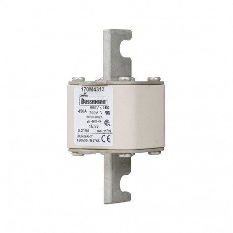 Eaton-moeller FUSE 450A 690V 1E/86 AR UC EATON ELECTRIC Fuse-link, high speed, 450 A, AC 690 V, size 1, 53 x 69 x..