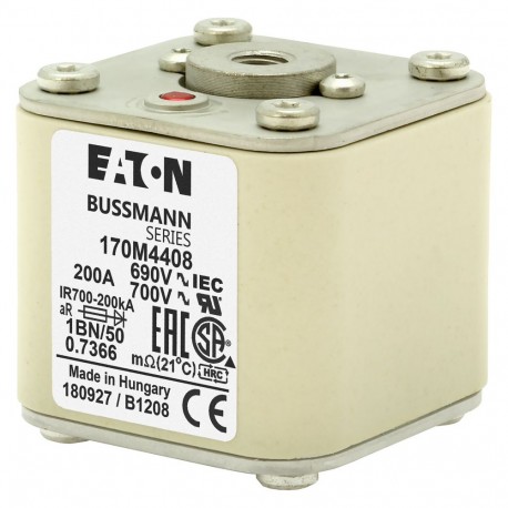 Eaton-moeller FUSE 200A 690V 1BN/50 AR UC EATON ELECTRIC Fuse-link, high speed, 200 A, AC 690 V, size 1, 53 x 69 ..