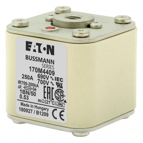 Eaton-moeller FUSE 250A 690V 1BN/50 AR UC EATON ELECTRIC Fuse-link, high speed, 250 A, AC 690 V, size 1, 53 x 69 ..