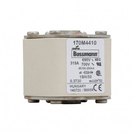 Eaton-moeller FUSE 315A 690V 1BN/50 AR UC EATON ELECTRIC Fuse-link, high speed, 315 A, AC 690 V, size 1, 53 x 69 ..