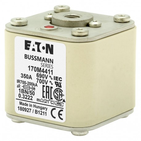 Eaton-moeller FUSE 350A 690V 1BN/50 AR UC EATON ELECTRIC Fuse-link, high speed, 350 A, AC 690 V, size 1, 53 x 69 ..
