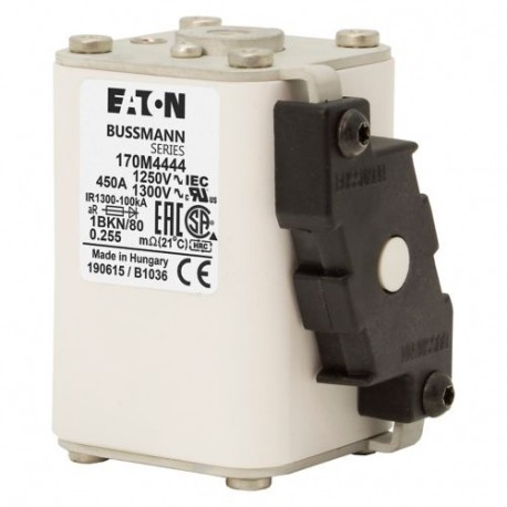Eaton-moeller FUSE 450A 1250V 1BKN/80 AR CU EATON ELECTRIC Fuse-link, high speed, 450 A, AC 1250 V, size 1, 53 x ..