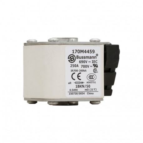 Eaton-moeller FUSE 250A 690V 1BKN/50 AR UC EATON ELECTRIC Fuse-link, high speed, 250 A, AC 690 V, size 1, aR, IEC..