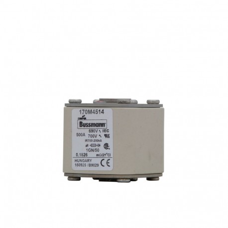 Eaton-moeller FUSE 500A 690V 1GN/50 AR UC EATON ELECTRIC Fuse-link, high speed, 500 A, AC 690 V, size 1, 53 x 69 ..