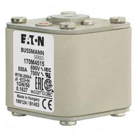 Eaton-moeller FUSE 550A 690V 1GN/50 AR UC EATON ELECTRIC FUSE 550A 690V 1GN/50 AR UC
