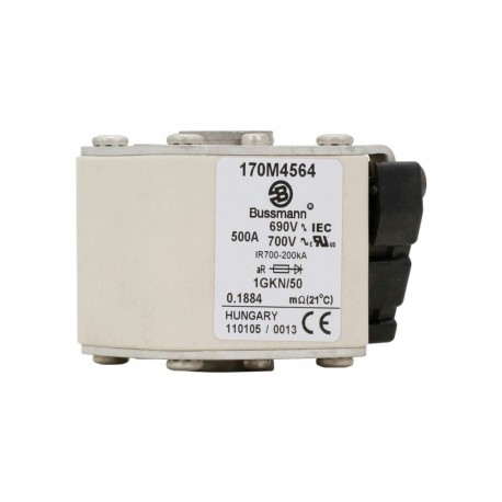 Eaton-moeller FUSE 500A 690V 1GKN/50 AR UC EATON ELECTRIC Fuse-link, high speed, 500 A, AC 690 V, size 1, 53 x 69..
