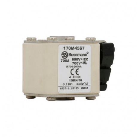 Eaton-moeller FUSE 700A 690V 1GKN/50 AR UC EATON ELECTRIC Fuse-link, high speed, 700 A, AC 690 V, size 1, 53 x 69..