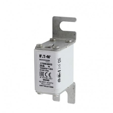 Eaton-moeller FUSE 20A 1000V 00/80 AR EATON ELECTRIC Fuse-link, high speed, 20 A, AC 1000 V, size 00, 30 x 47 x 9..