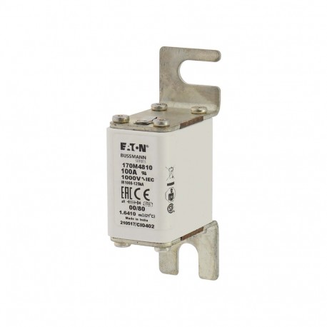 Eaton-moeller FUSE 100A 1000V 00/80 AR EATON ELECTRIC Fuse-link, high speed, 100 A, AC 1000 V, size 00, 30 x 47 x..