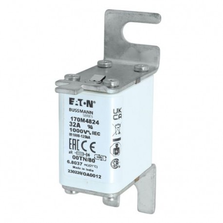 Eaton-moeller FUSE 32A 1000V 00TN/80 AR EATON ELECTRIC Fuse-link, high speed, 32 A, AC 1000 V, size 00, 30 x 47 x..