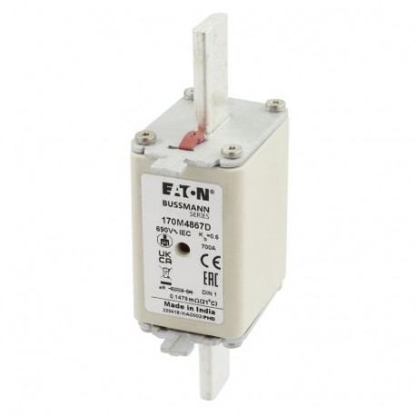 Eaton-moeller FUSE 700A 690V aR DIN 1 HSDNH EATON ELECTRIC Fuse-link, high speed, 700 A, AC 690 V, DIN 1, 53 x 5..