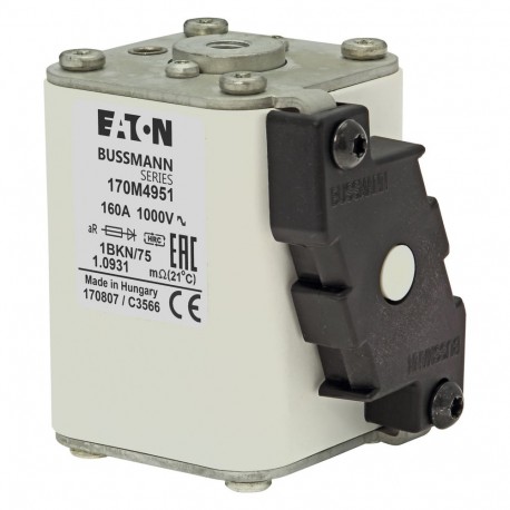 Eaton-moeller FUSE 160A 1000V 1BKN/75 AR EATON ELECTRIC Fuse-link, high speed, 160 A, AC 1000 V, size 1, 52 x 69 ..
