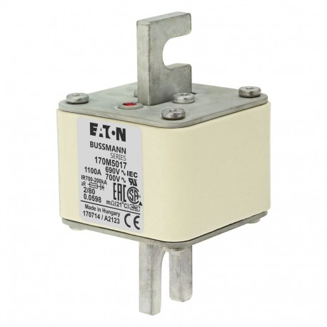 Eaton-moeller FUSE 1100A 600V 2/80 AR UC EATON ELECTRIC Fuse-link, high speed, 1100 A, AC 600 V, DIN 2, 61 x 61 x..