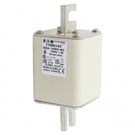 Eaton-moeller FUSE 550A 1250V 2/110 AR CU EATON ELECTRIC Fuse-link, high speed, 550 A, AC 1250 V, size 2, 61 x 75..