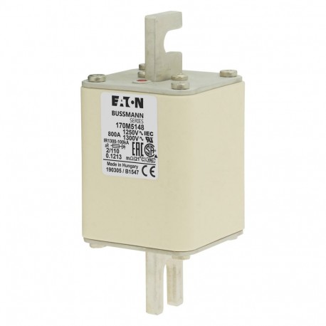 Eaton-moeller FUSE 800A 1250V 2/110 AR CU EATON ELECTRIC Fuse-link, high speed, 800 A, AC 1250 V, size 2, 61 x 75..