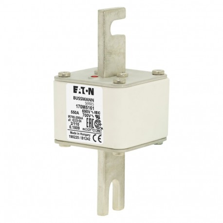 Eaton-moeller FUSE 550A 690V 2/110 AR UC EATON ELECTRIC Fuse-link, high speed, 550 A, AC 690 V, DIN 2, 61 x 61 x ..