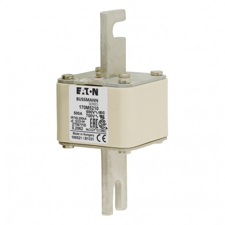 Eaton-moeller FUSE 500A 690V 2TN/110 AR UC EATON ELECTRIC Fuse-link, high speed, 500 A, AC 690 V, DIN 2, 61 x 75 ..