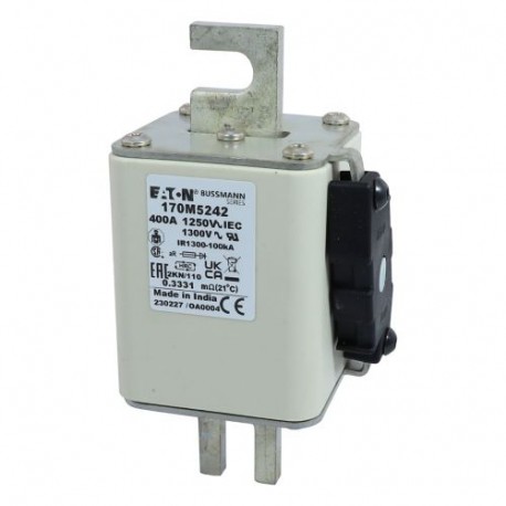 Eaton-moeller FUSE 400A 1250V 2KN/110 AR CU EATON ELECTRIC Fuse-link, high speed, 400 A, AC 1250 V, size 2, 61 x ..